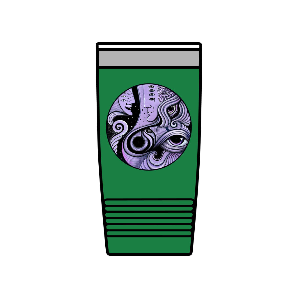 Psychedelic Keyhole Face Tumbler | 20oz Insulated Travel Cup
