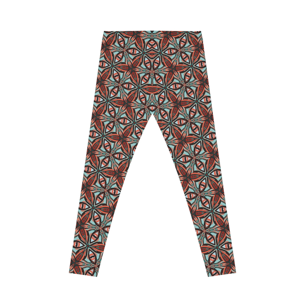 Boho Floral Mosaic Leggings — Women's All-Over Print Casual Leggings #l7