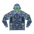 Psychedelic Kaleidoscope Hoodie — Blue Green All-Over Print Fashion Hoodie #g86469