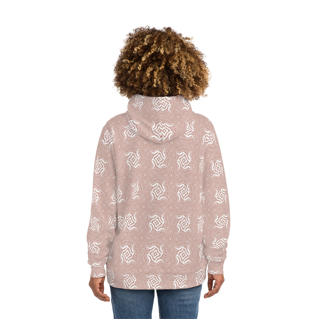 Rose Pattern Hoodie — All-Over Print Floral Fashion Pullover #h087569