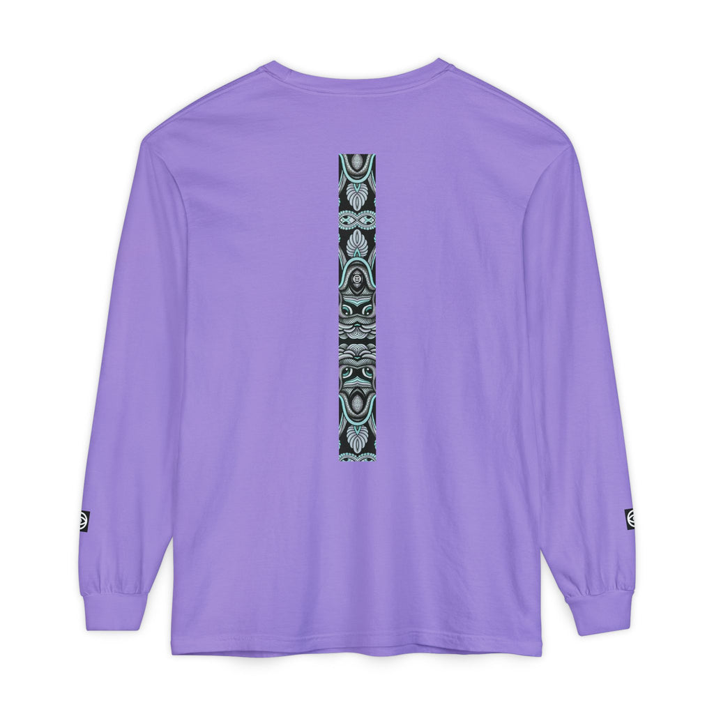 Men's/Women's Long Sleeve T-Shirt — Vertical Geometric Stripe Graphic #kjgd64258
