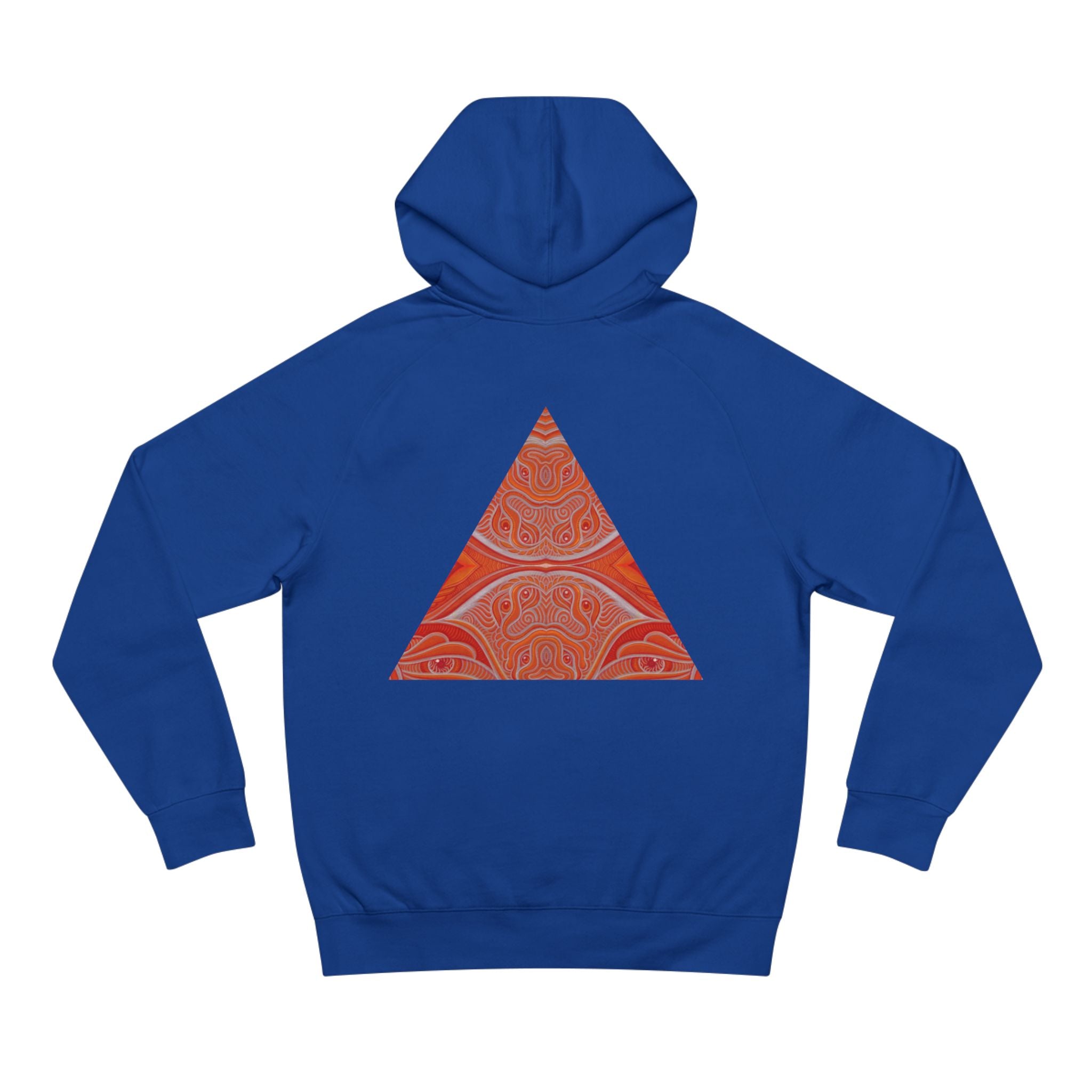 Keyhole & Diamond Pattern Hoodie — Abstract Red Paisley Graphic #yh099879