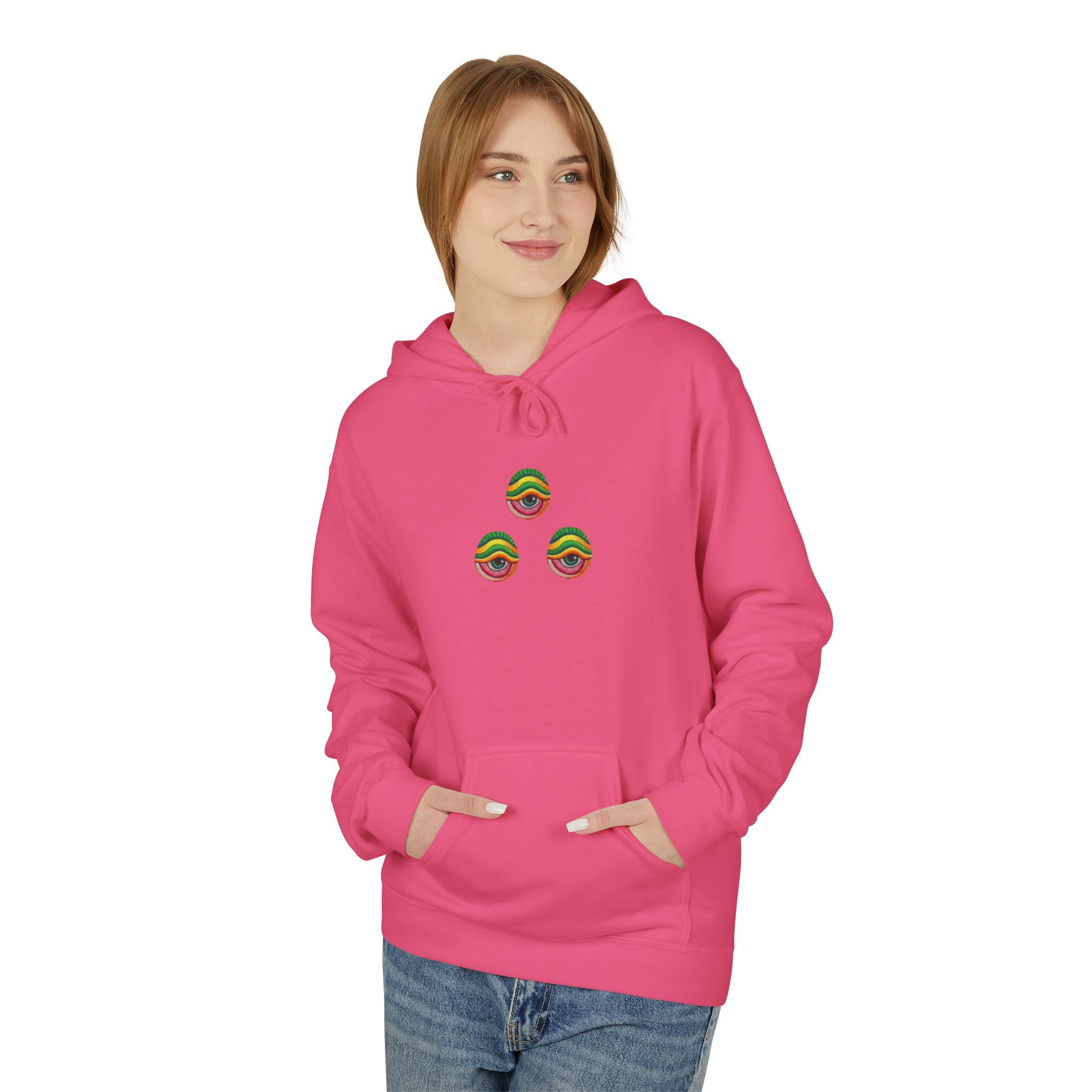 Psychedelic Swirl Hoodie — Colorful Abstract Apple Graphic #j64298