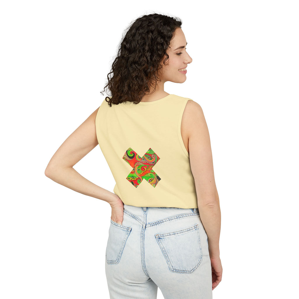Psychedelic Paisley Cross Tank #t434567
