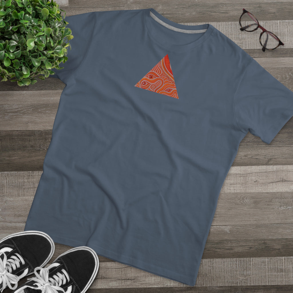 Men's Tee — Red Geometric Triangle Pattern #dm52986