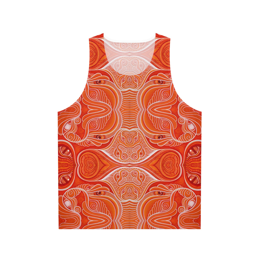 Red Earth Mandala Tank — All-Over-Print Tribal Geometric Tank Top #kv774422
