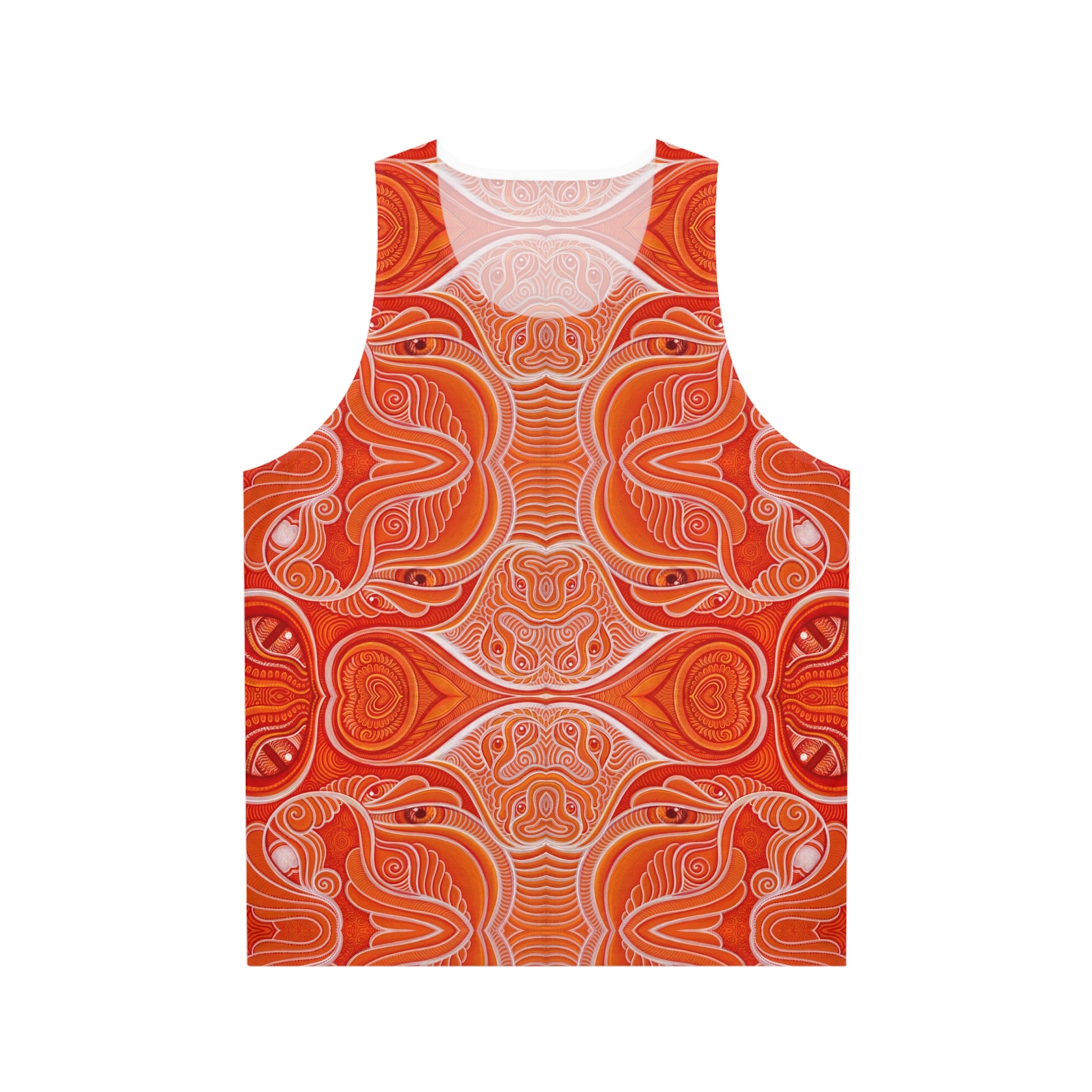 Red Earth Mandala Tank — All-Over-Print Tribal Geometric Tank Top #kv774422