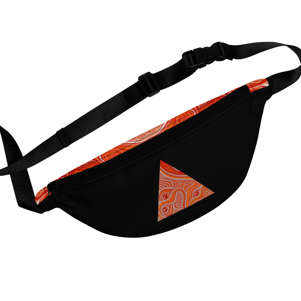 Fanny Pack — Tribal Orange Triangle Pattern Waist Bag #jgs0842
