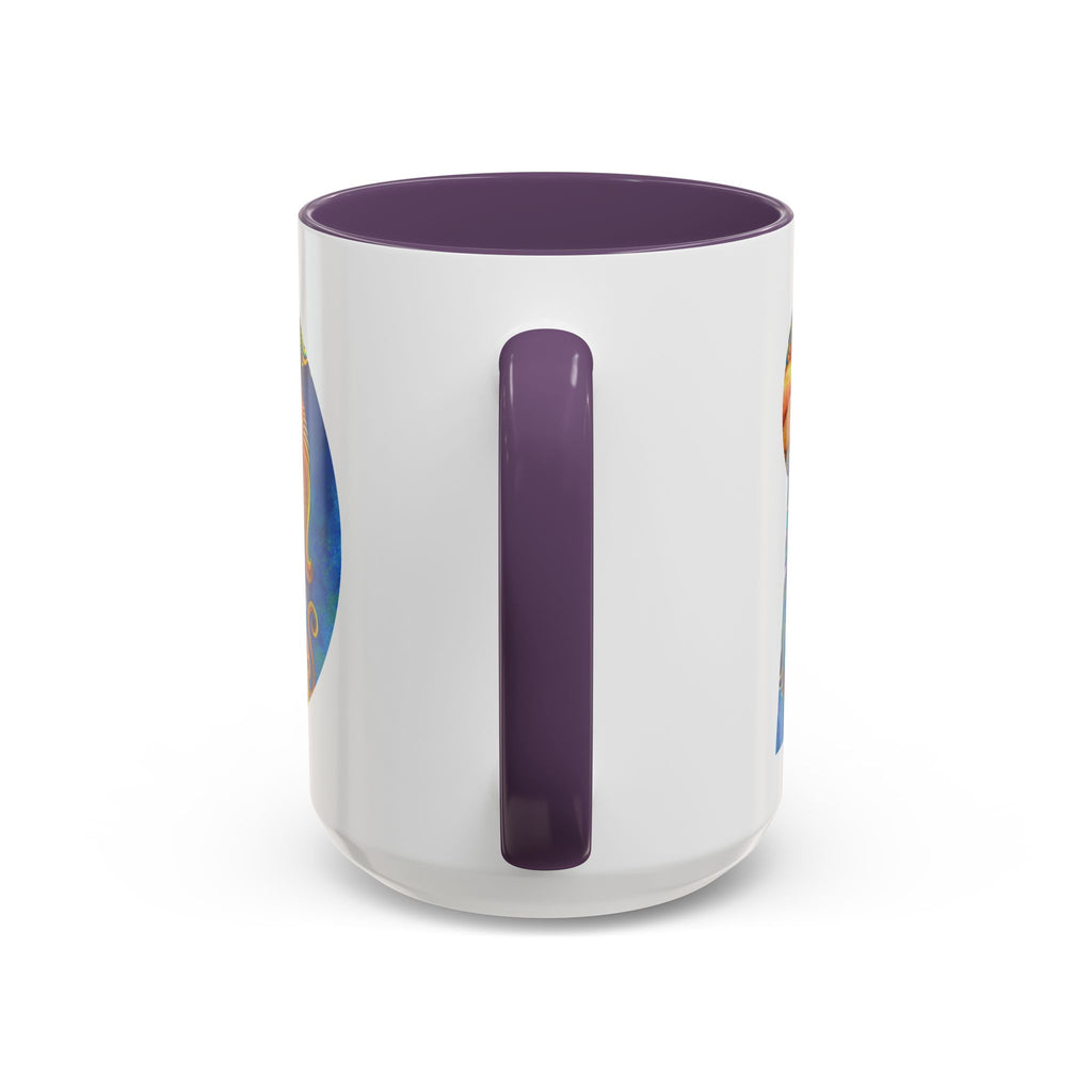 Colorful Abstract Fish Circle Mug | Accent Coffee Mug