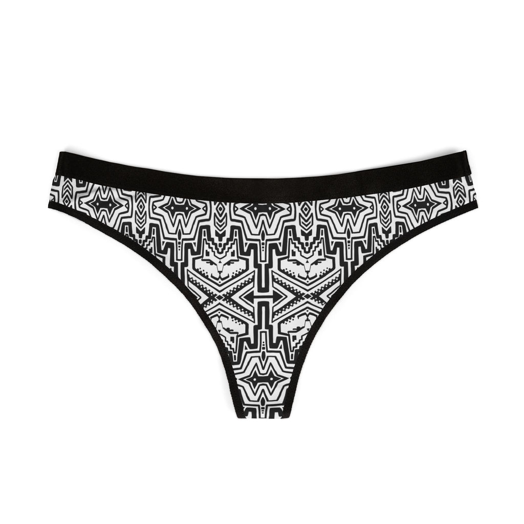 Black & White Geometric Thong – Women's Patterned Intimates #h8755790