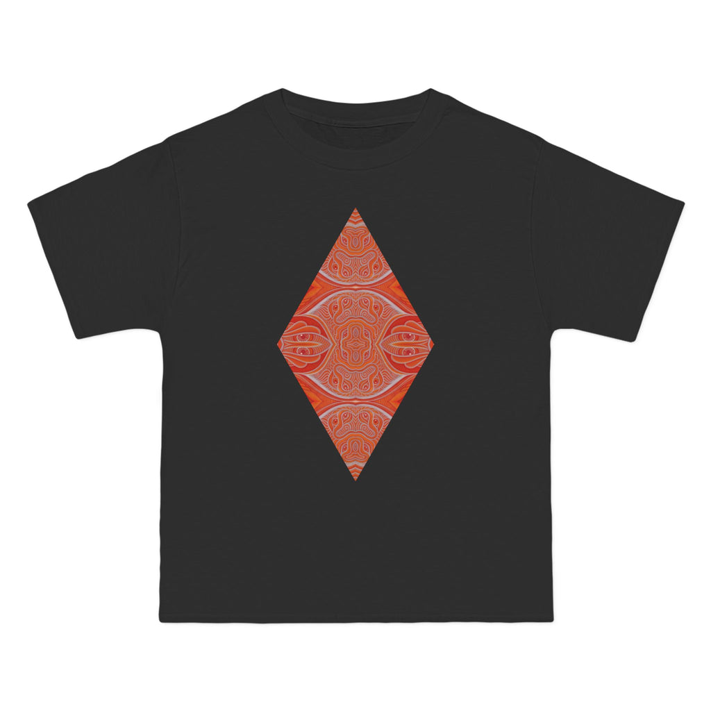 Geometric Red Diamond Graphic T-Shirt #kd753097