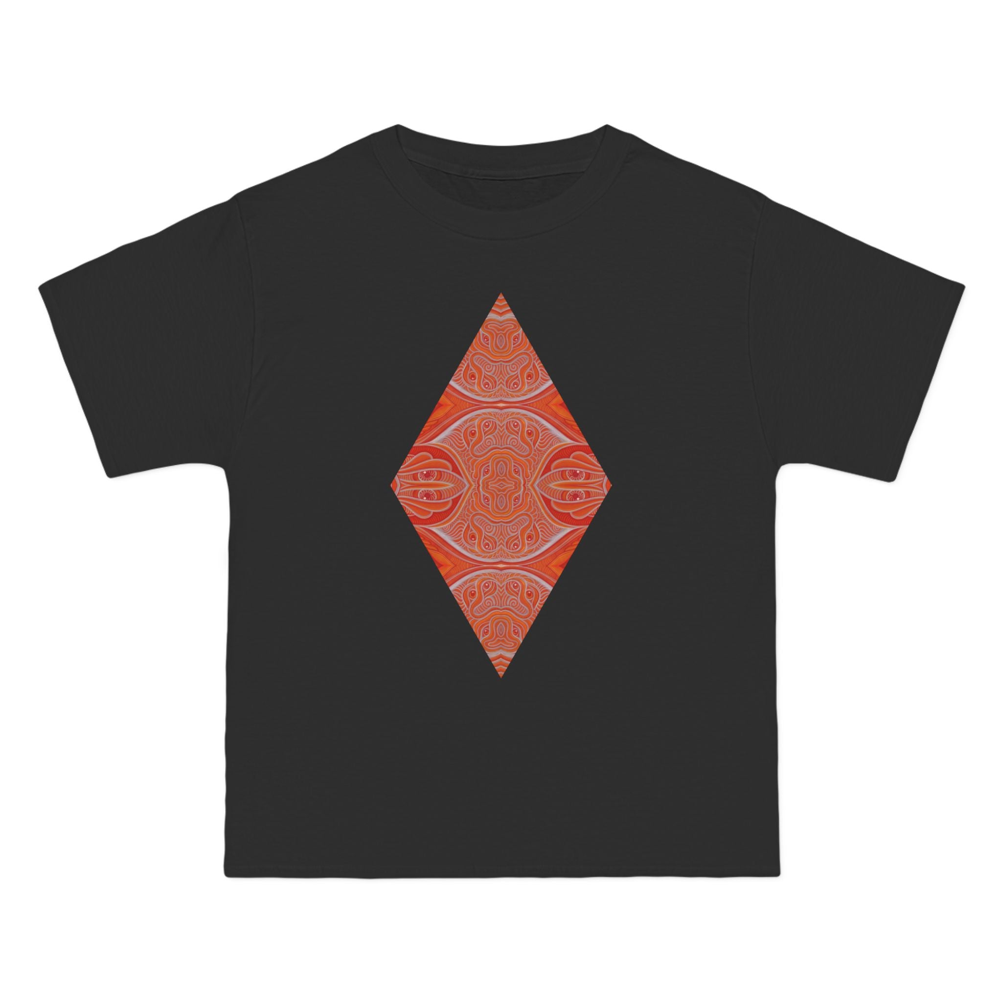Geometric Red Diamond Graphic T-Shirt #kd753097