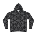 All-Over Print Athletic Hoodie — Dark Floral Gothic Pattern