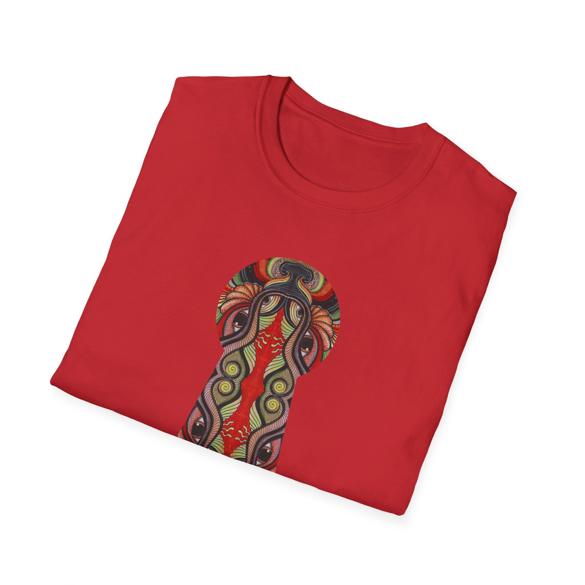 Keyhole & Star Psychedelic Graphic T-Shirt #fd763