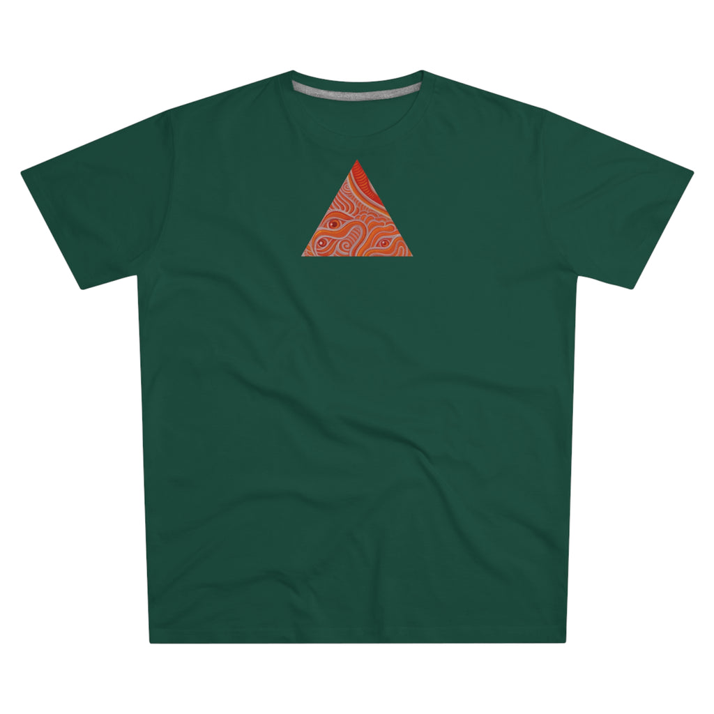 Men's Tee — Red Geometric Triangle Pattern #dm52986