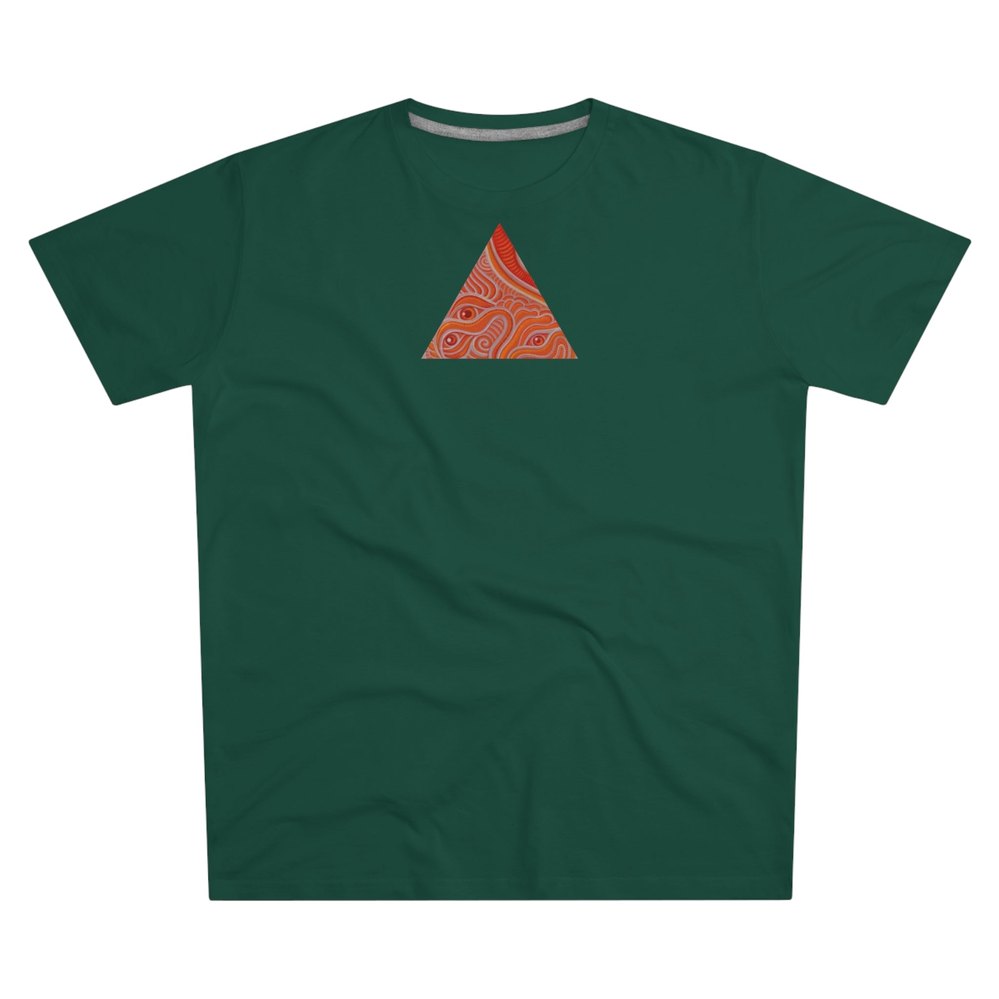 Men's Tee — Red Geometric Triangle Pattern #dm52986