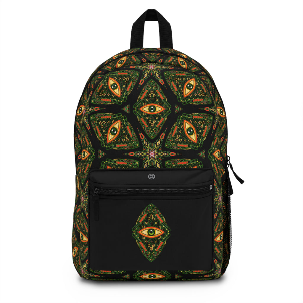 Mystic Eye Pattern Backpack — Bohemian Kaleidoscope Daypack for Students & Travelers #f975356
