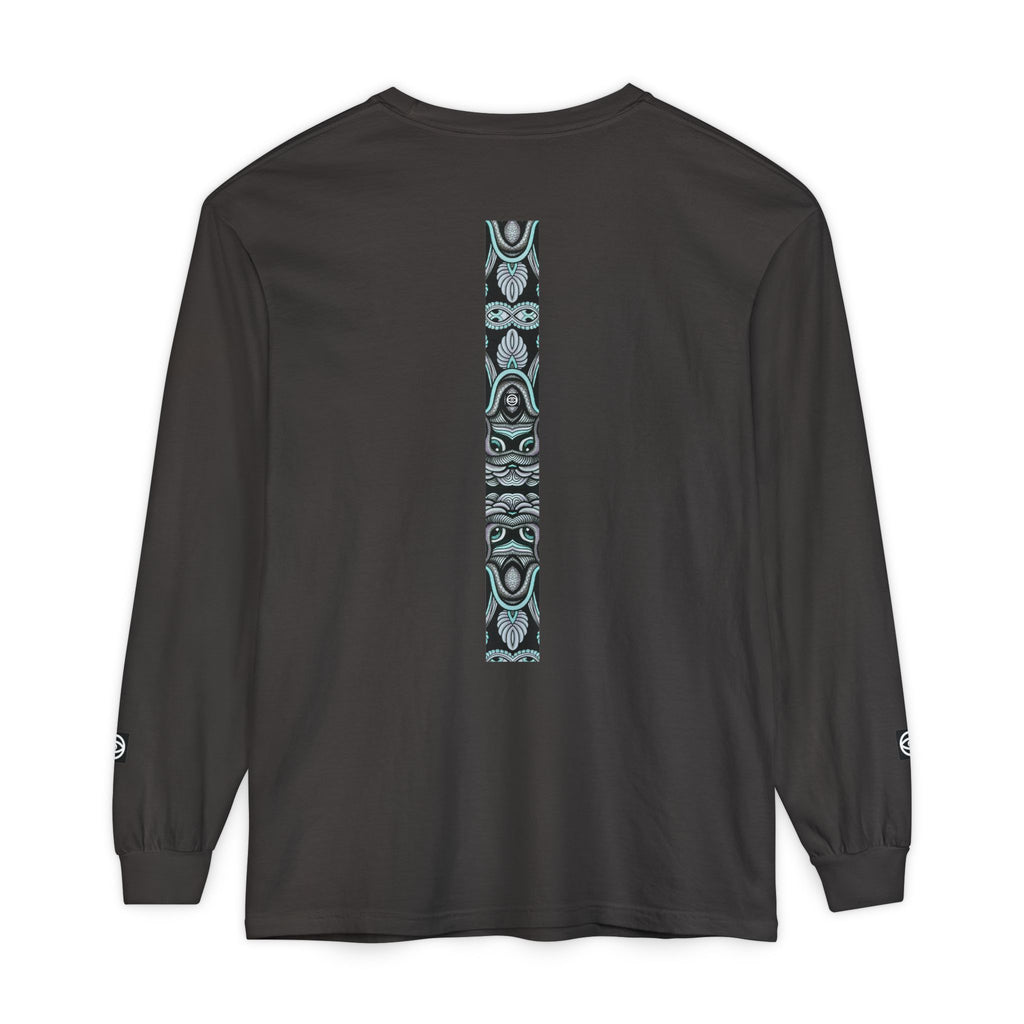 Men's/Women's Long Sleeve T-Shirt — Vertical Geometric Stripe Graphic #kjgd64258