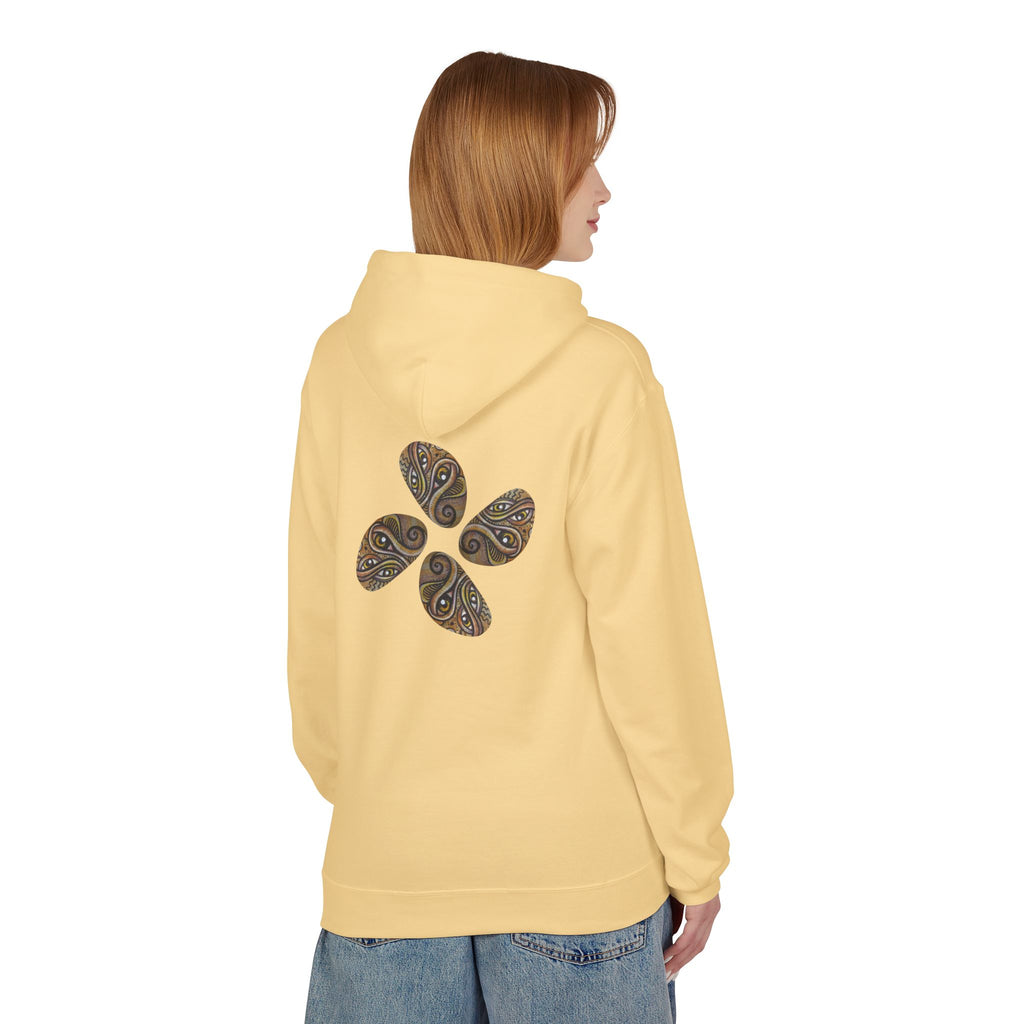 Leaf Pattern Hoodie — Boho Tribal Feather Design Pullover #f8635678