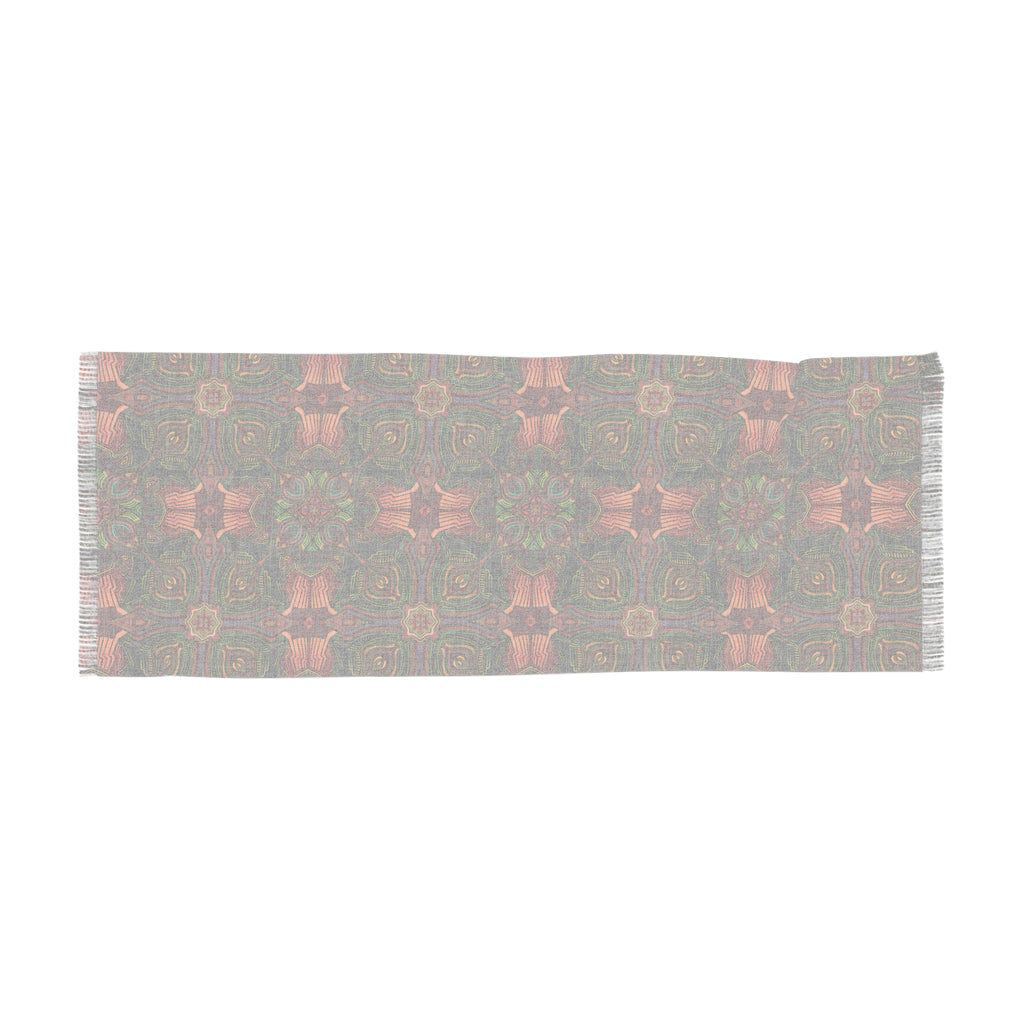 Bohemian Kaleidoscope Light Scarf — Autumn Floral Patterned Wrap #hf88102