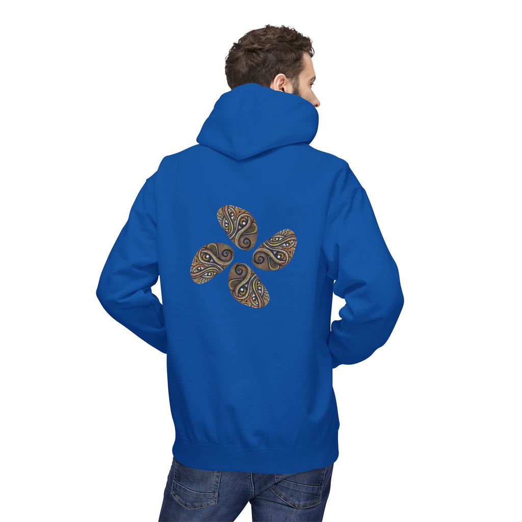Leaf Pattern Hoodie — Boho Tribal Feather Design Pullover #f8635678