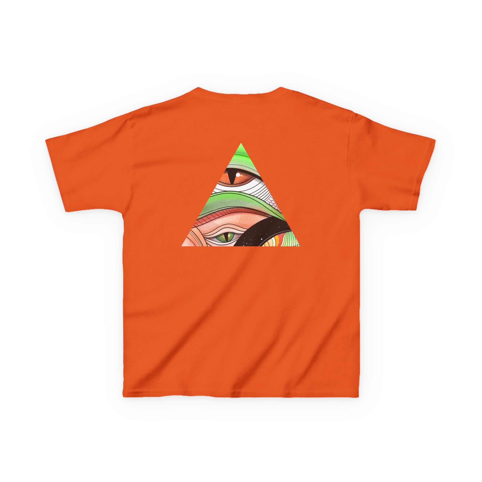 Abstract Eye Pattern Kids Tee | Geometric Star & Triangle Art