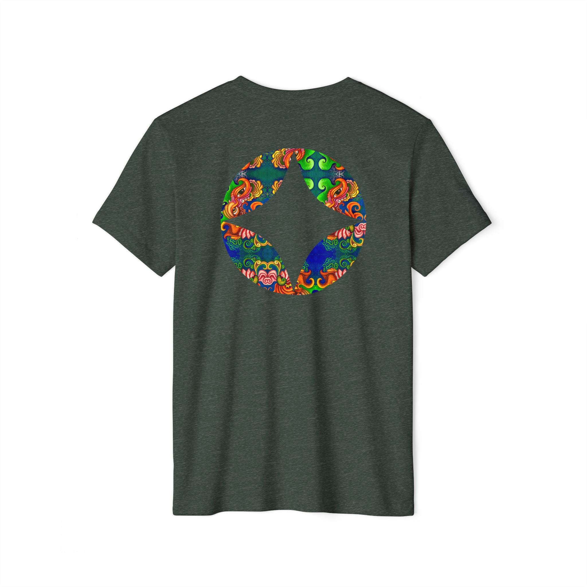 Psychedelic Floral Diamond T‑Shirt — Colorful Retro Pattern Tee #oigr88443