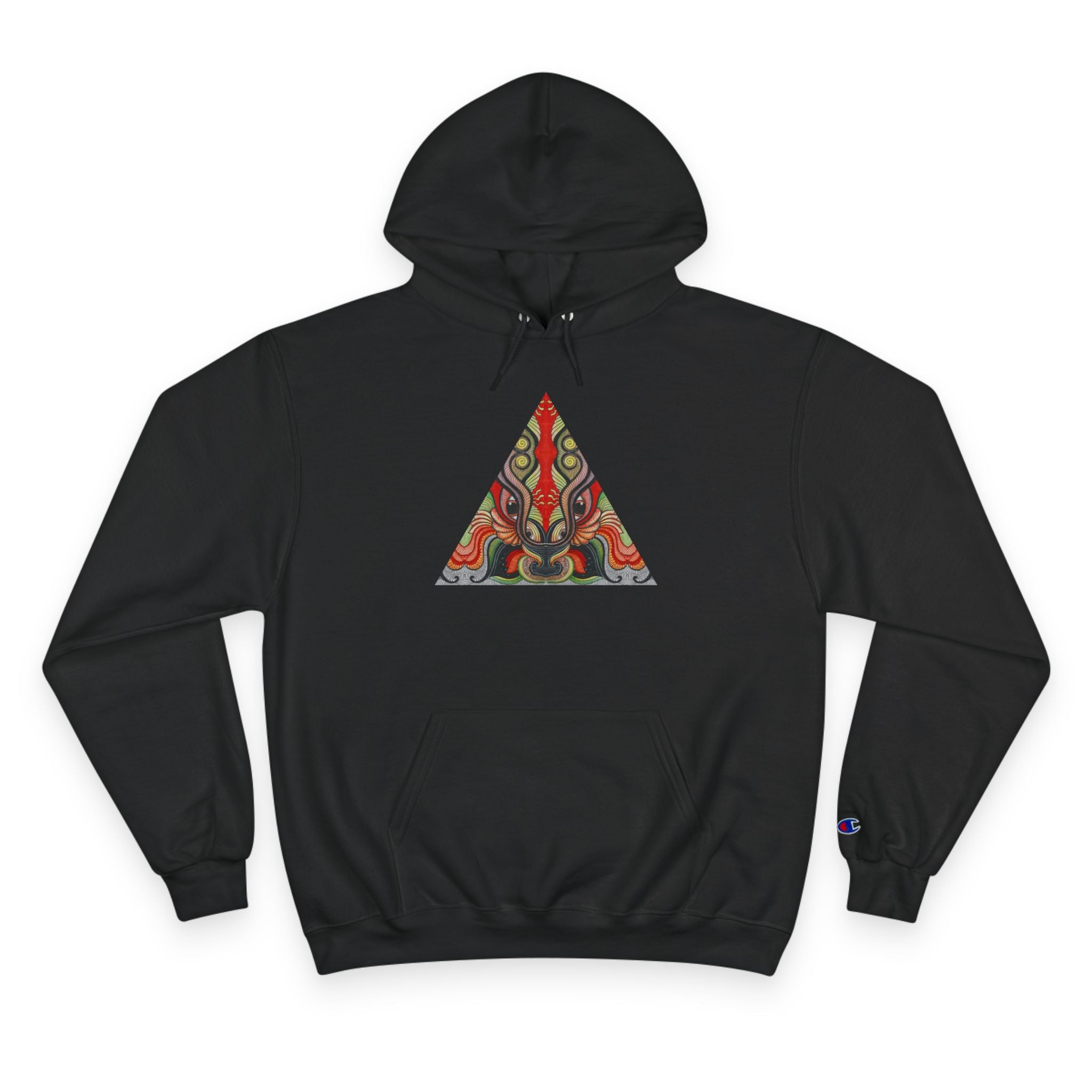 Champion Hoodie with Abstract Tribal Triangle & Keyhole Graphic #g938373