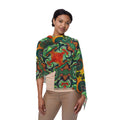 Bohemian Kaleidoscope Light Scarf — Green & Orange Abstract Pattern #k432887