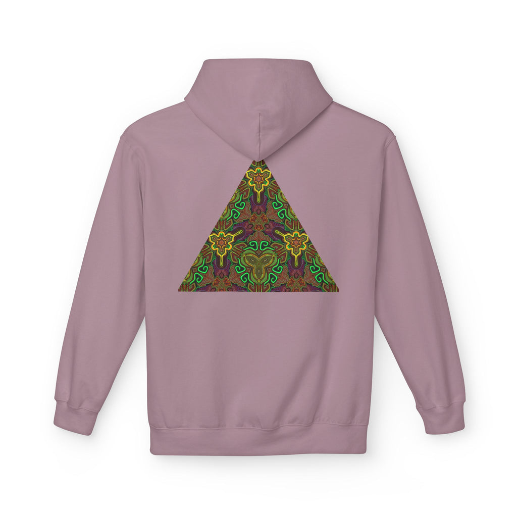 Tribal Kaleidoscope Symbol Hoodie | Geometric Triangle Back Print