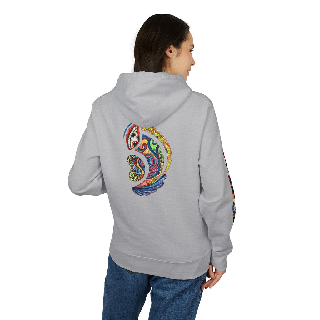 Graphic Hoodie — Colorful Psychedelic Lip & Swirl Design #h4334
