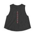 Women's Crop Top — Minimal Vertical Tribal Stripe Graphic #h987542456