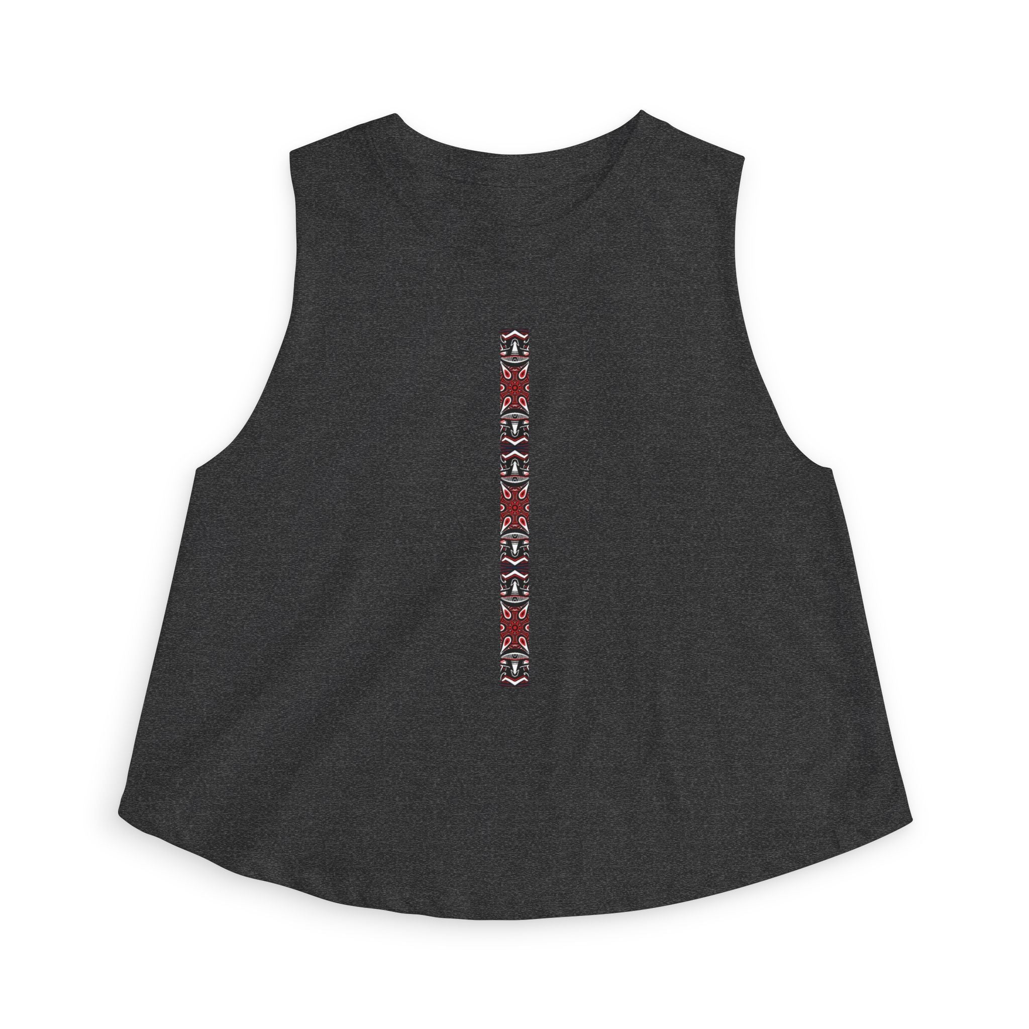 Women's Crop Top — Minimal Vertical Tribal Stripe Graphic #h987542456