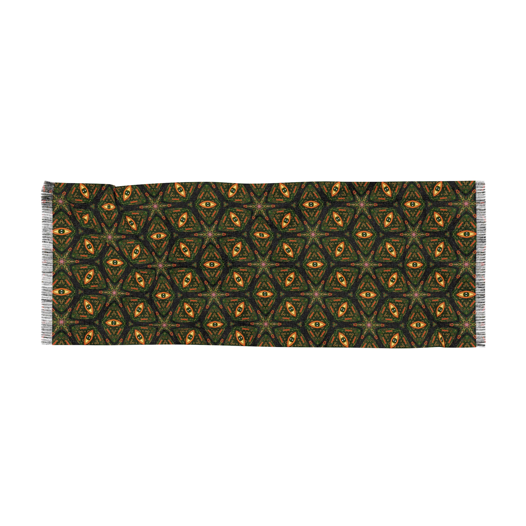 Mystic Eye Light Scarf — Geometric Kaleidoscope Pattern, Lightweight Fashion Wrap #h987692