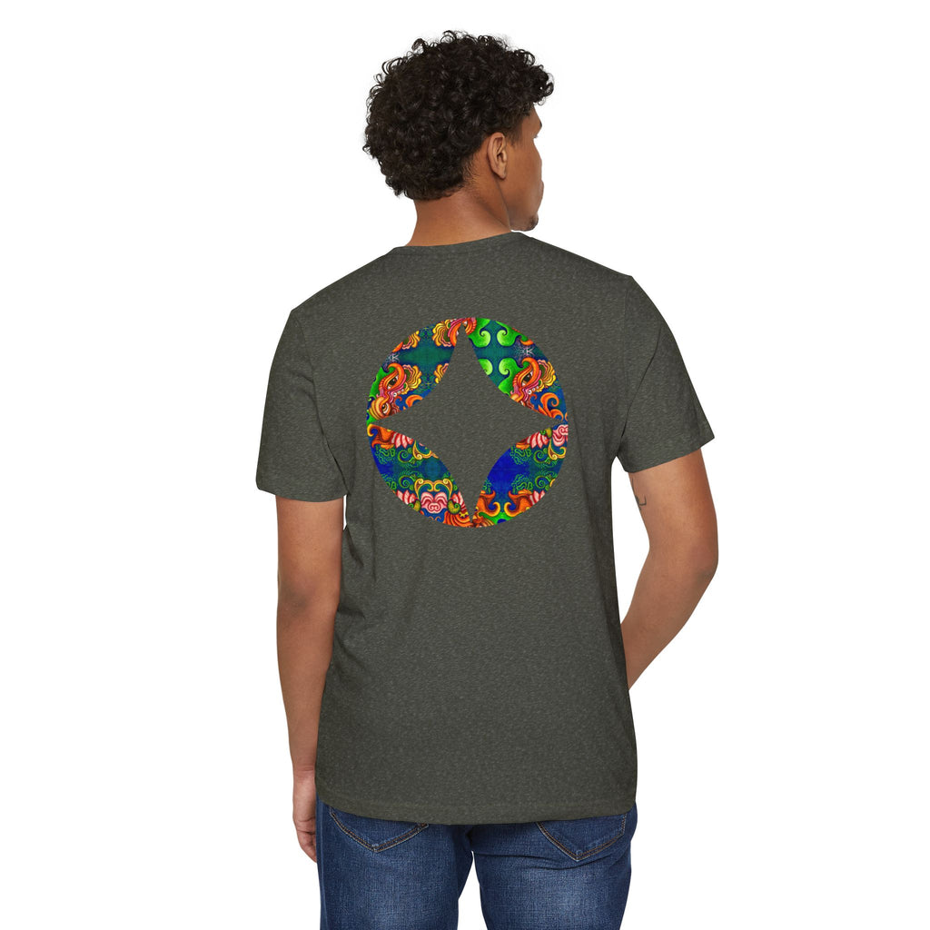 Psychedelic Floral Diamond T‑Shirt — Colorful Retro Pattern Tee #oigr88443