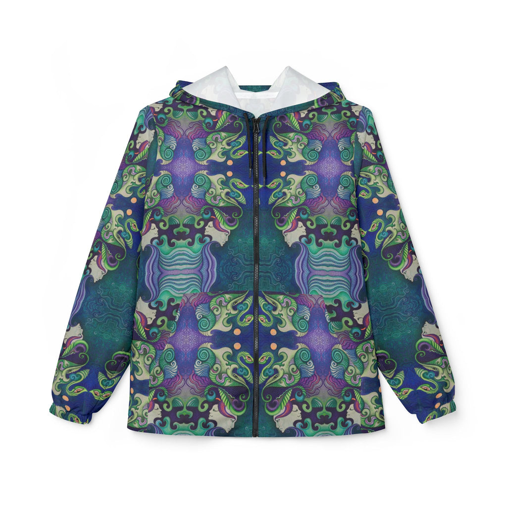 Kaleidoscope Ocean Pattern Windbreaker Jacket #uu97579865