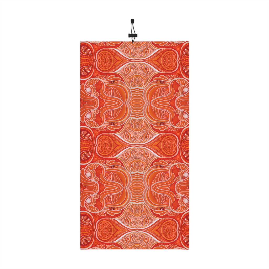 Winter Neck Gaiter — Orange Retro Wave Thermal Face Mask with Drawstring #hn984319