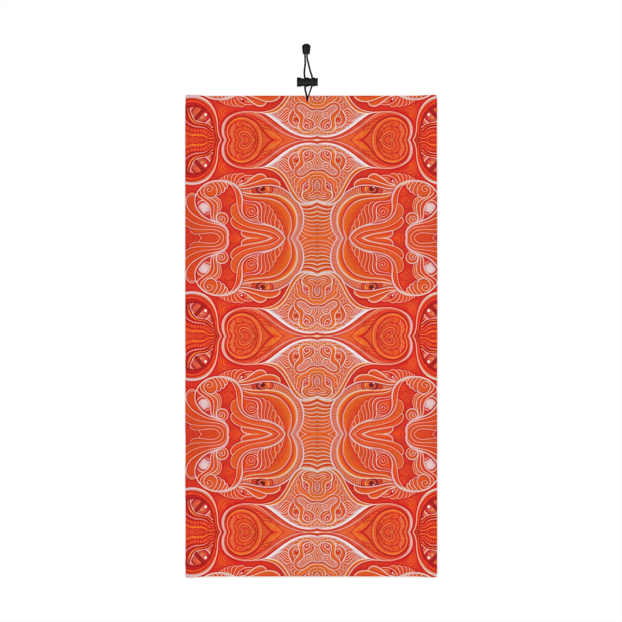 Winter Neck Gaiter — Orange Retro Wave Thermal Face Mask with Drawstring #hn984319