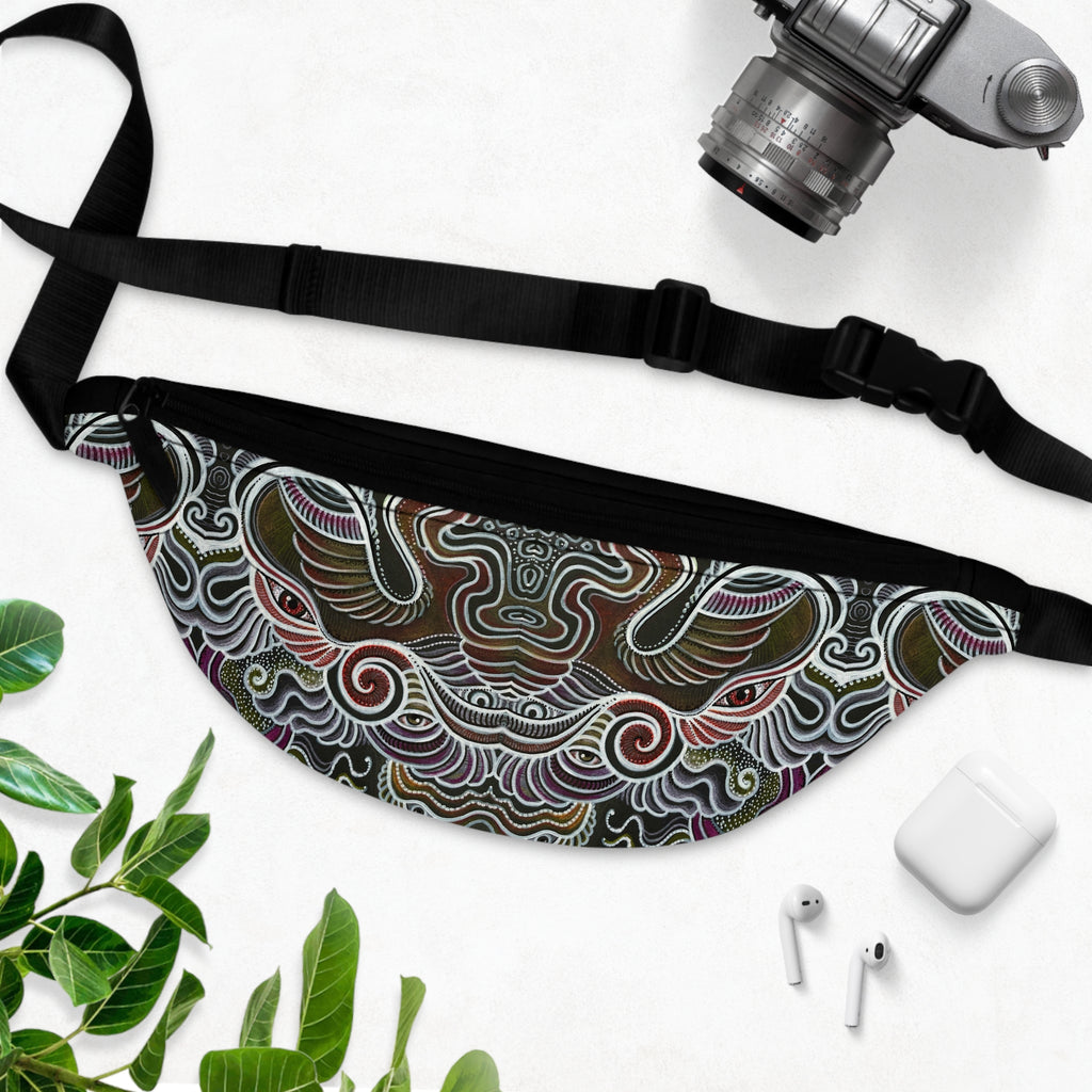 Abstract Swirl Fanny Pack — Boho Festival Waist Bag #fbs234