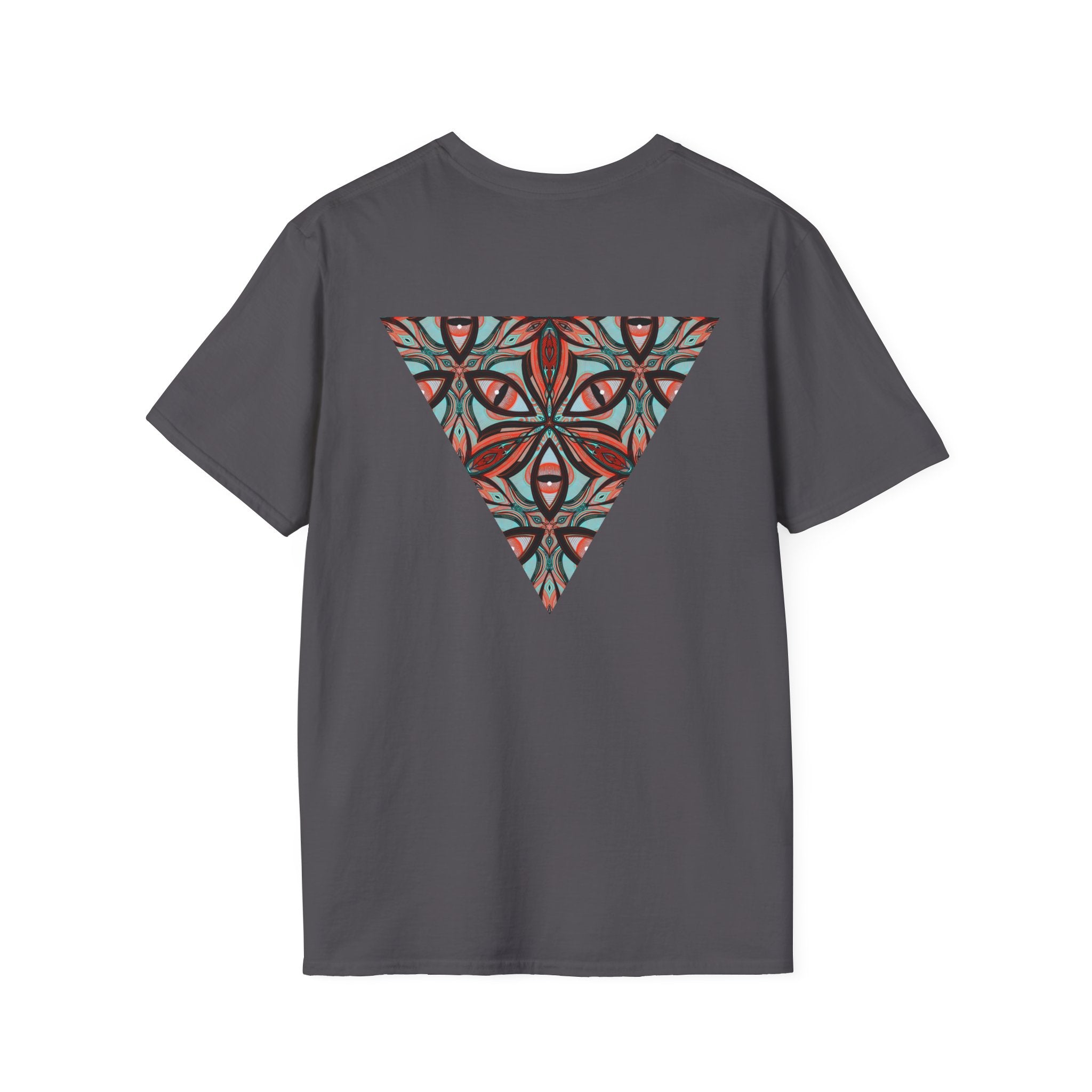Geometric Tribal Pattern T-Shirt | Kaleidoscope Triangle Eye Motif