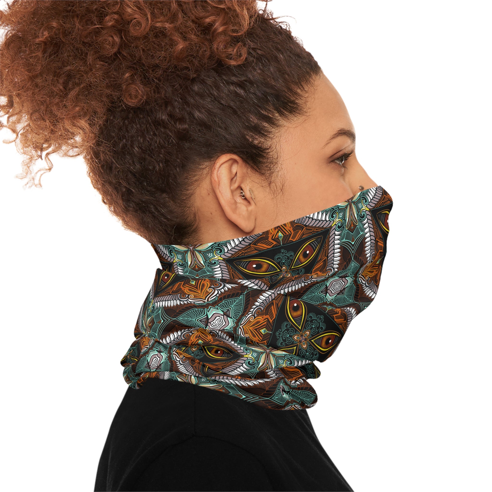 Fox Kaleidoscope Neck Gaiter — Lightweight Tribal Forest Face Mask #FM5