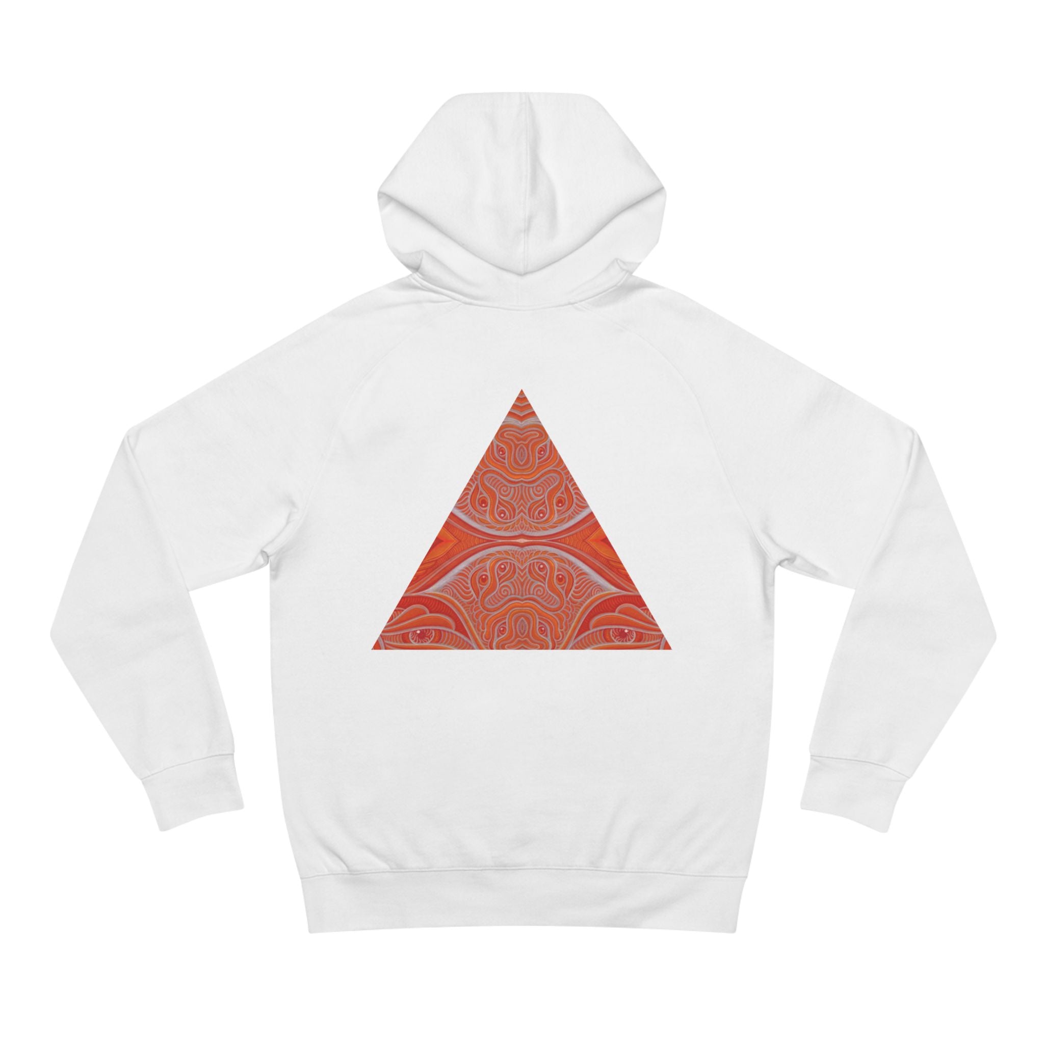 Keyhole & Diamond Pattern Hoodie — Abstract Red Paisley Graphic #yh099879