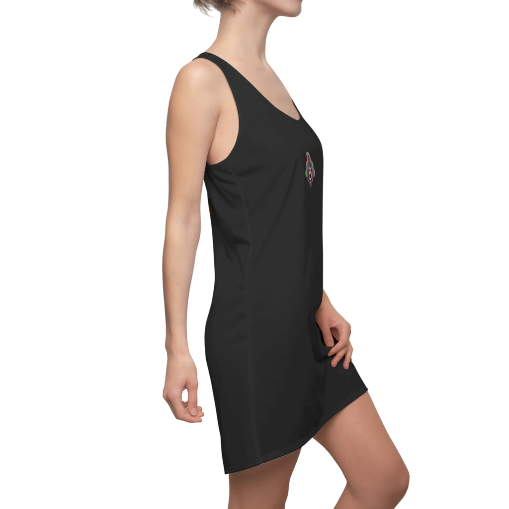 Racerback Dress — Psychedelic Neon Mandala Print  #rd2
