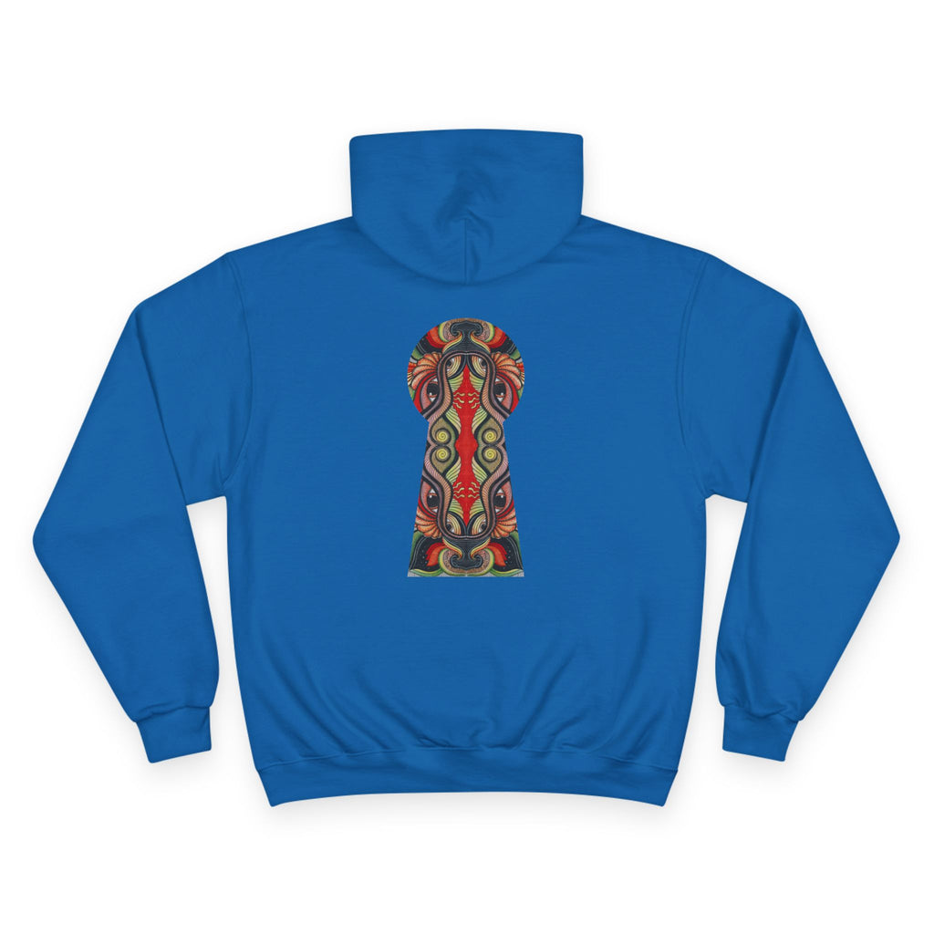 Champion Hoodie with Abstract Tribal Triangle & Keyhole Graphic #g938373