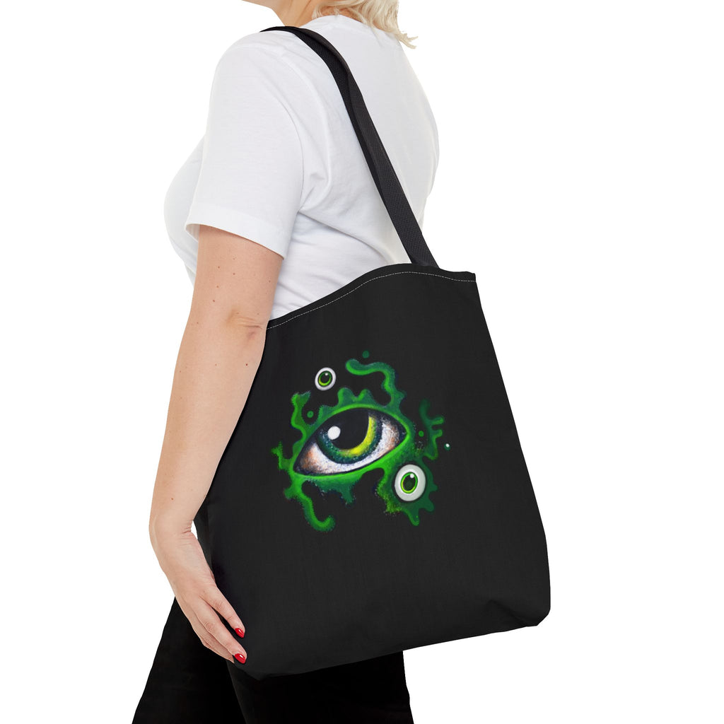 Green Mystic Eye Tote Bag – All-Over Print Gothic Style Shopper #g778975