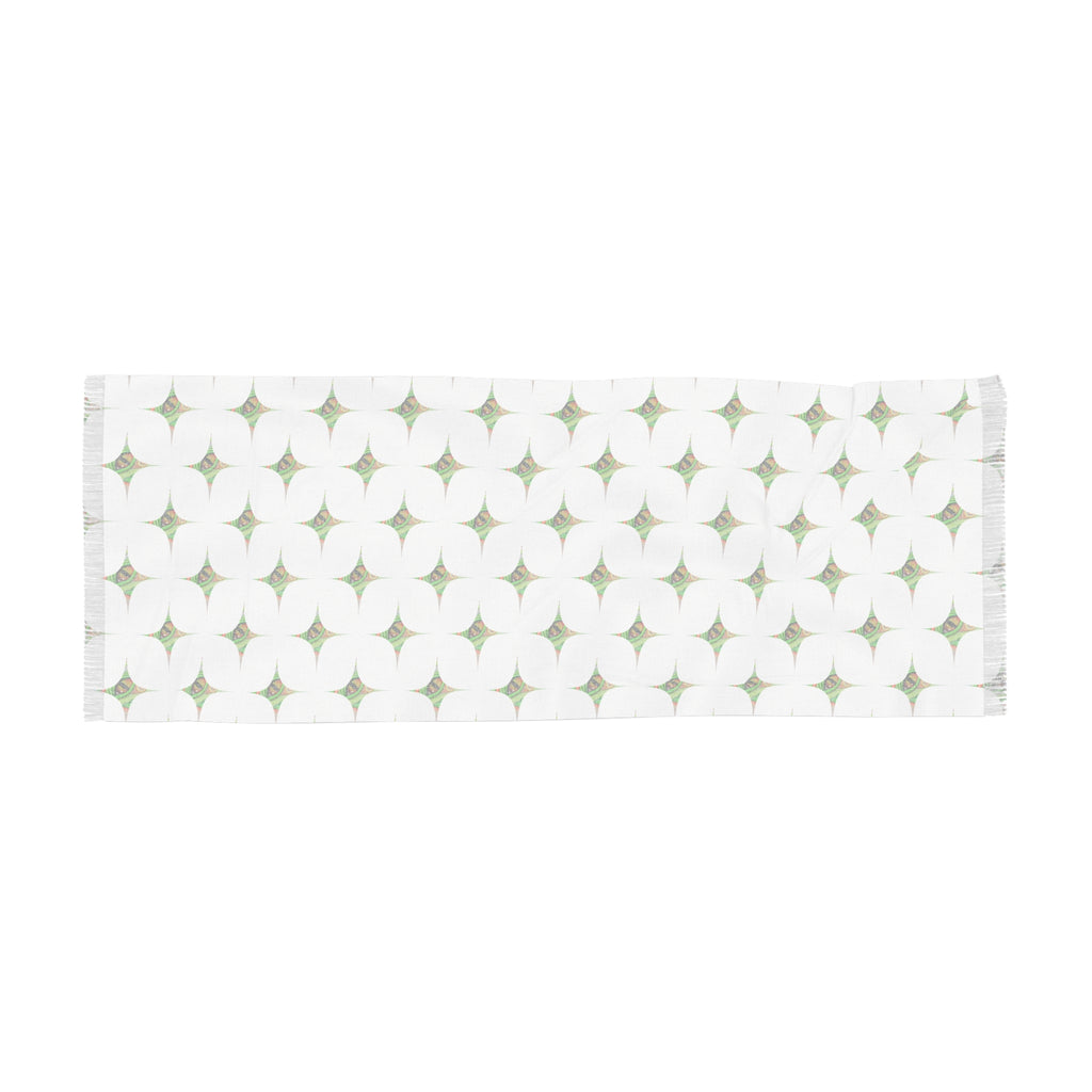 Light Scarf — White Starburst Patterned Scarf (Lightweight, Everyday Accessory) #g876479