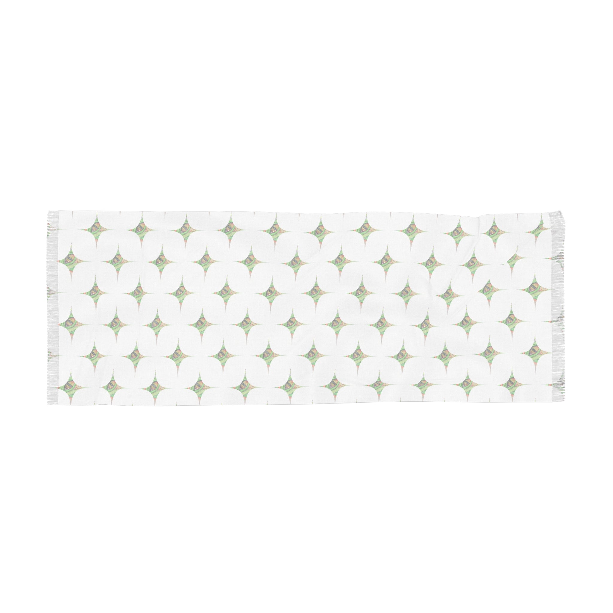 Light Scarf — White Starburst Patterned Scarf (Lightweight, Everyday Accessory) #g876479