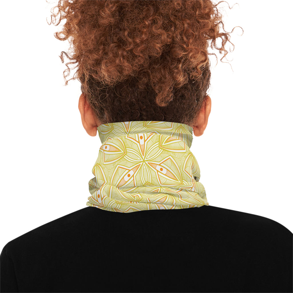 Floral Sunburst Lightweight Neck Gaiter — Yellow Geometric Bandana Scarf #jh67
