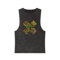 Psychedelic Floral X Stonewash Tank #lg97532