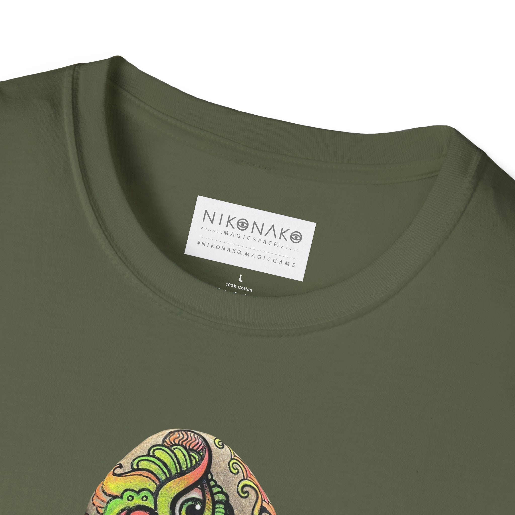 Psychedelic Green Mandala T-Shirt — Abstract Tribal Circle Art Tee #h84210